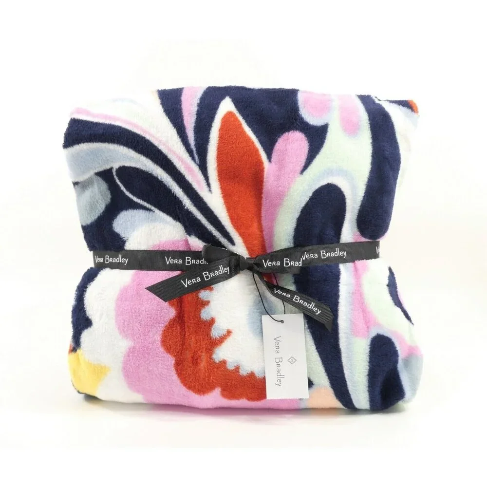 Vera Bradley Mod Paisley Throw Blanket NWT 80